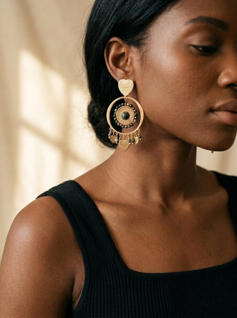 Mandala Hoop Earrings